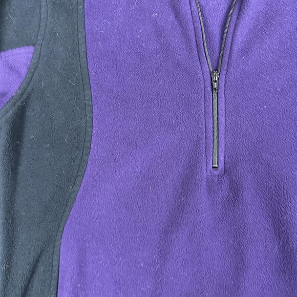 Black Diamond Fleece Pullover Womens Medium Purple Black Quarter Zip Made USA - Picture 5 of 12